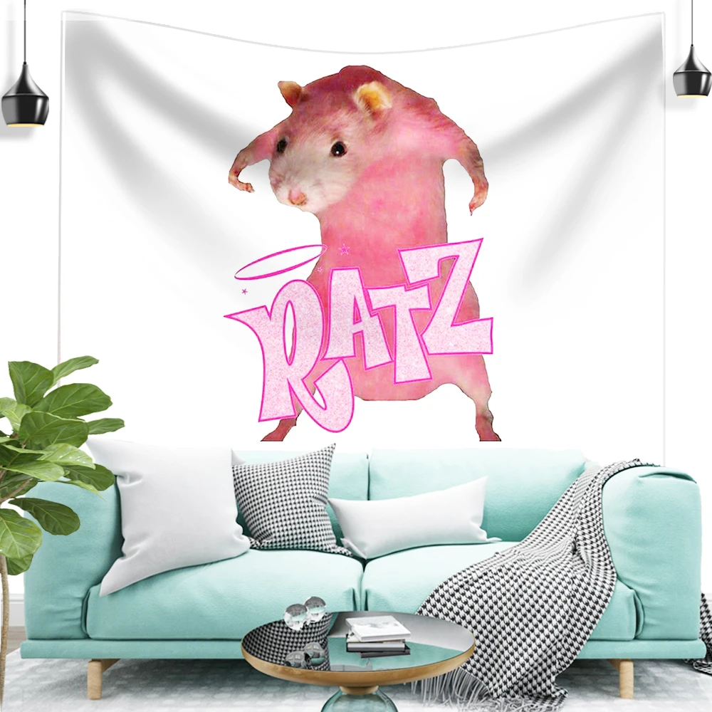 

Tapestry Pink Mouse Wall Hanging Aesthetic Japanese Tapestry Bohemian Wall Hanging Cute Room Decor KawaRoom Room Home Decoration