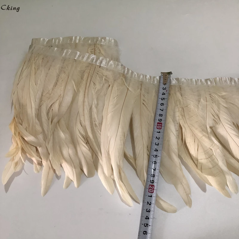 Белый чехол с отделкой из перьев 2 метра 30-35 см 12-14 дюймов петух хвост перья