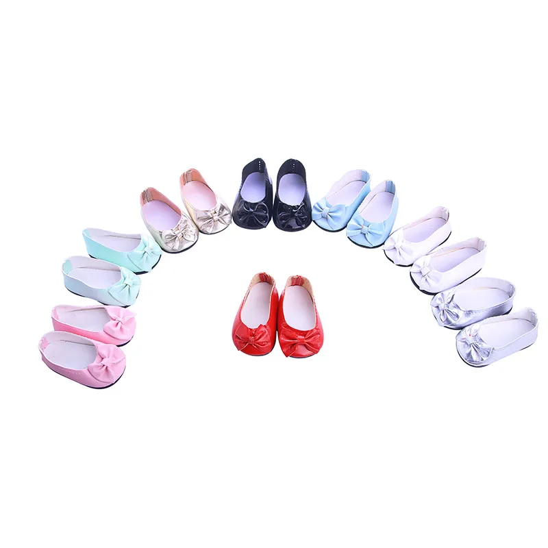 Повседневная обувь на плоской подошве с бантом подходит для 18-дюймовых