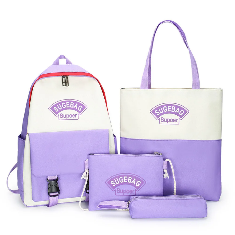 

2020 New 4/Set Female Backpack 32 Inch Laptop Backpack Female Shoulder Bag School Bag For Teenage Girls Backpack Mochilas Mujer
