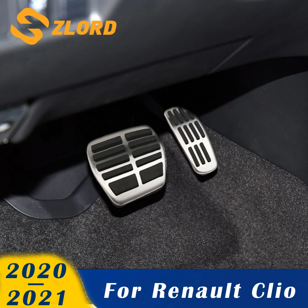 

Крышка автомобильной педали Zlord, защитные крышки для Renault Clio 2020 2021 AT MT, комплектующие газового тормоза, педали автомобиля, запасные части