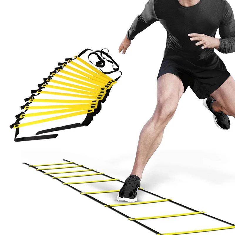 Скоростная тренировочная лестница регулируемая ступенчатая веревка для прыжков