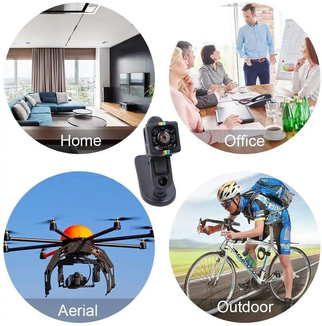 Дешево Мини камера Портативная Цифровая видеокамера Wifi 360 наружная Водонепроницаемая беспроводная с TF картой штатив Экшн-камера 2k 30fps