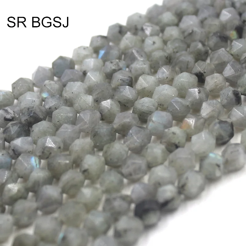 Бесплатная доставка 8 мм граненые круглые полигональные лабрадоритовые