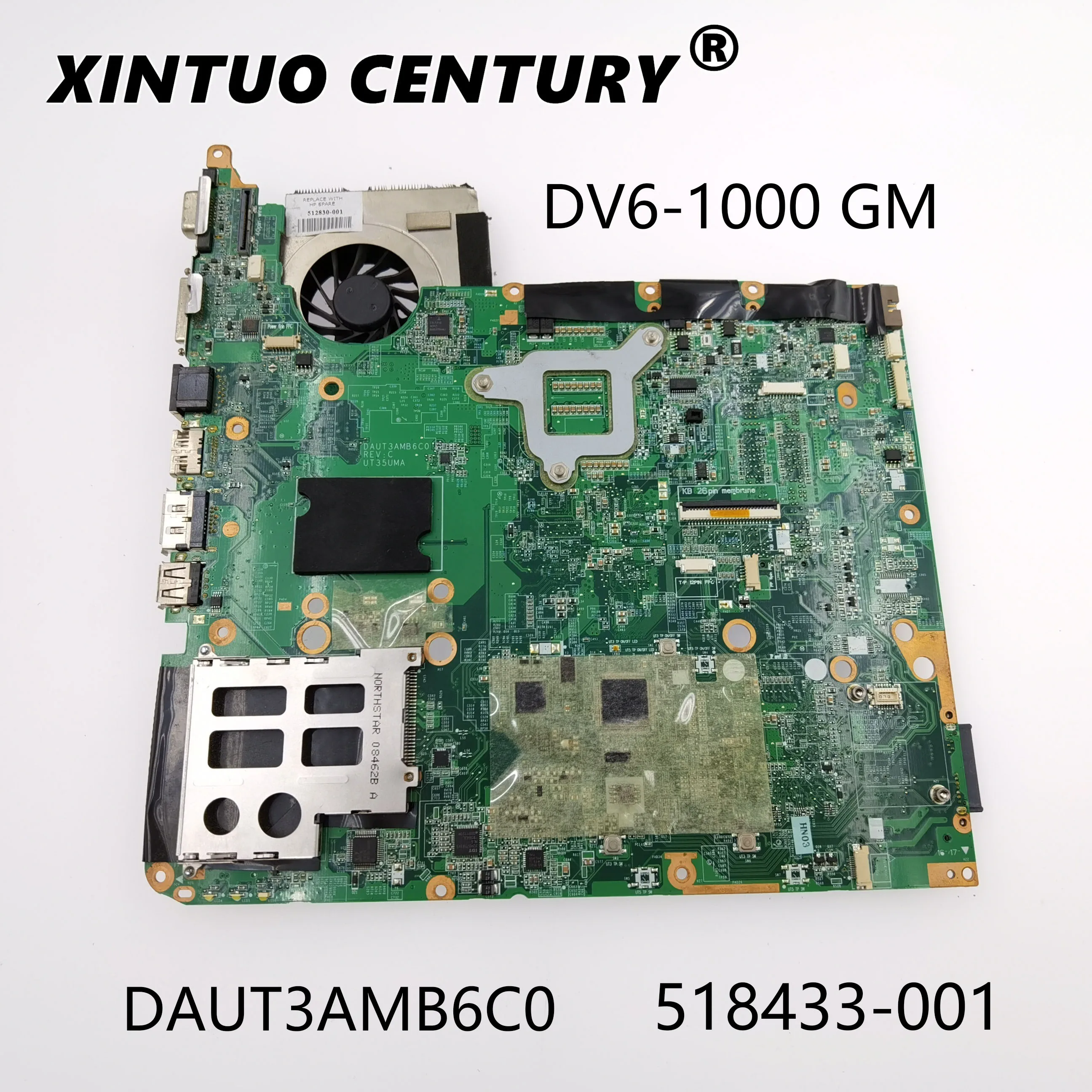 

518433-001 является 100% полным для платы daut3amb6c0 GM45 HP Pavilion dv6 dv6-1000 series, тест материнской платы для ноутбука ПК