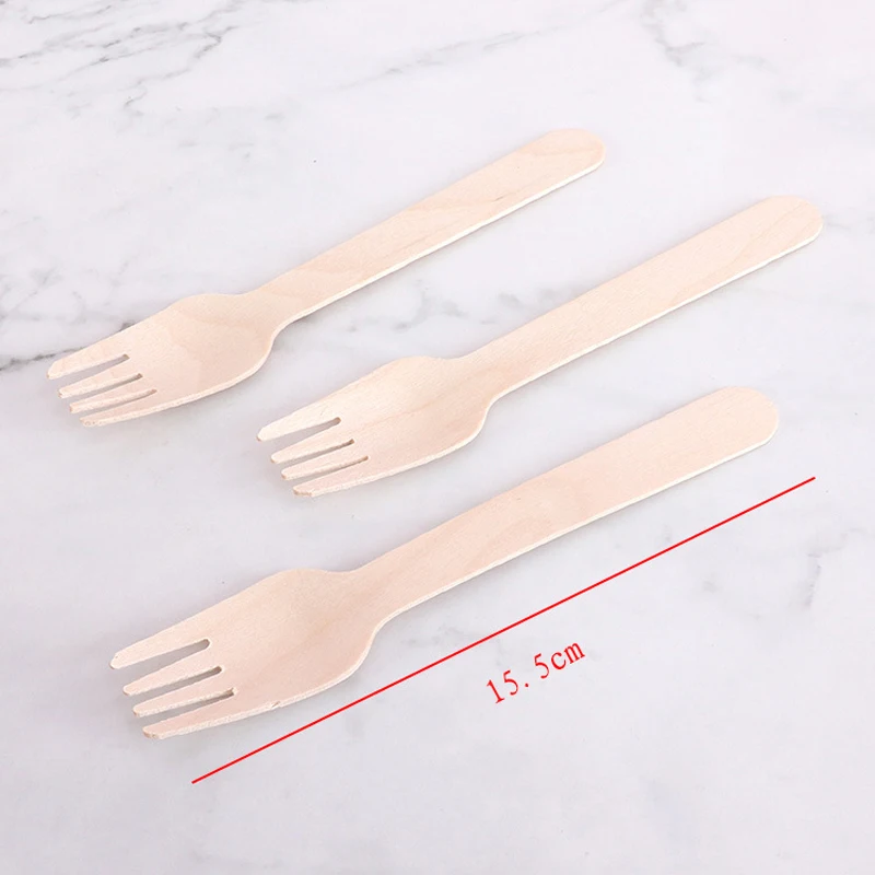 10pcs Bamboo And Wood Tableware Biodegradable Wooden Knife Fork Spoon Outdoor Travel Portable Tableware Set Kitchen Appliance
