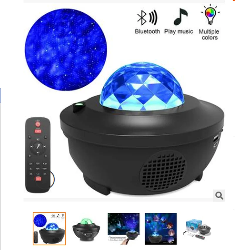 

Colorful Starry Sky Galaxy Projector Nightlight Child Blueteeth USB Music Player Star Night Light Romantic Projection Lamp Gifts
