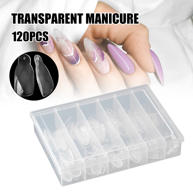 

False Nails Diamond Nail Mold Fish Scale Nail Mold Rapid Extension and Shaping Reusable Easy to Use 120 Pieces 12 Sizes STTX889