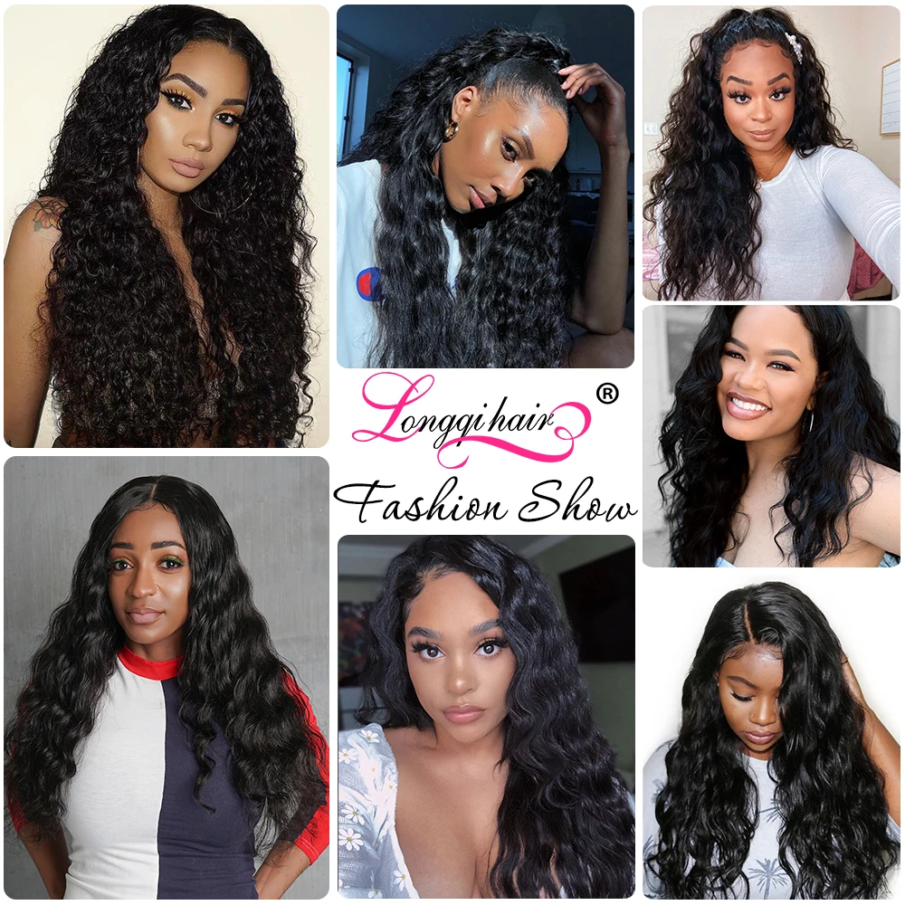 Longqi Hair бразильские натуральные волнистые пряди 3 шт. Remy кудрявые пучки волос