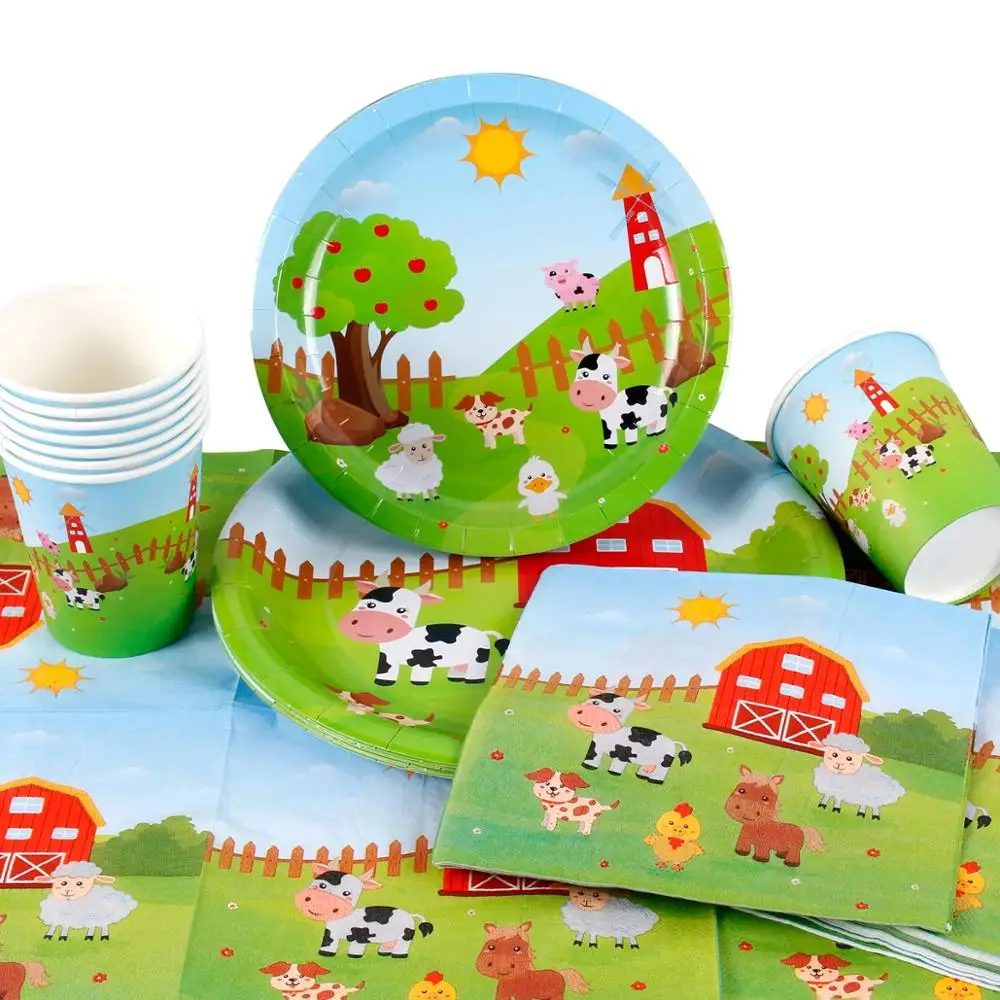 Frigg с изображением животных из джунглей баннер шар посуда День рождения