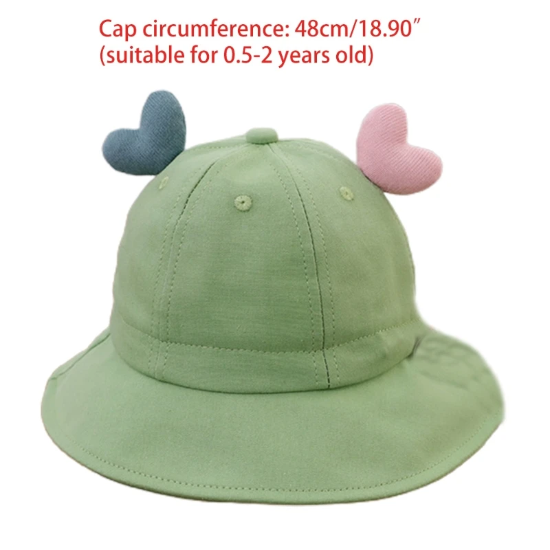 

Kids Double Color Hearts Hat Boys Girls Summer Fisherman Sun Cap Adjustable Children Travel Casual Outdoor Shopping Beach Cap