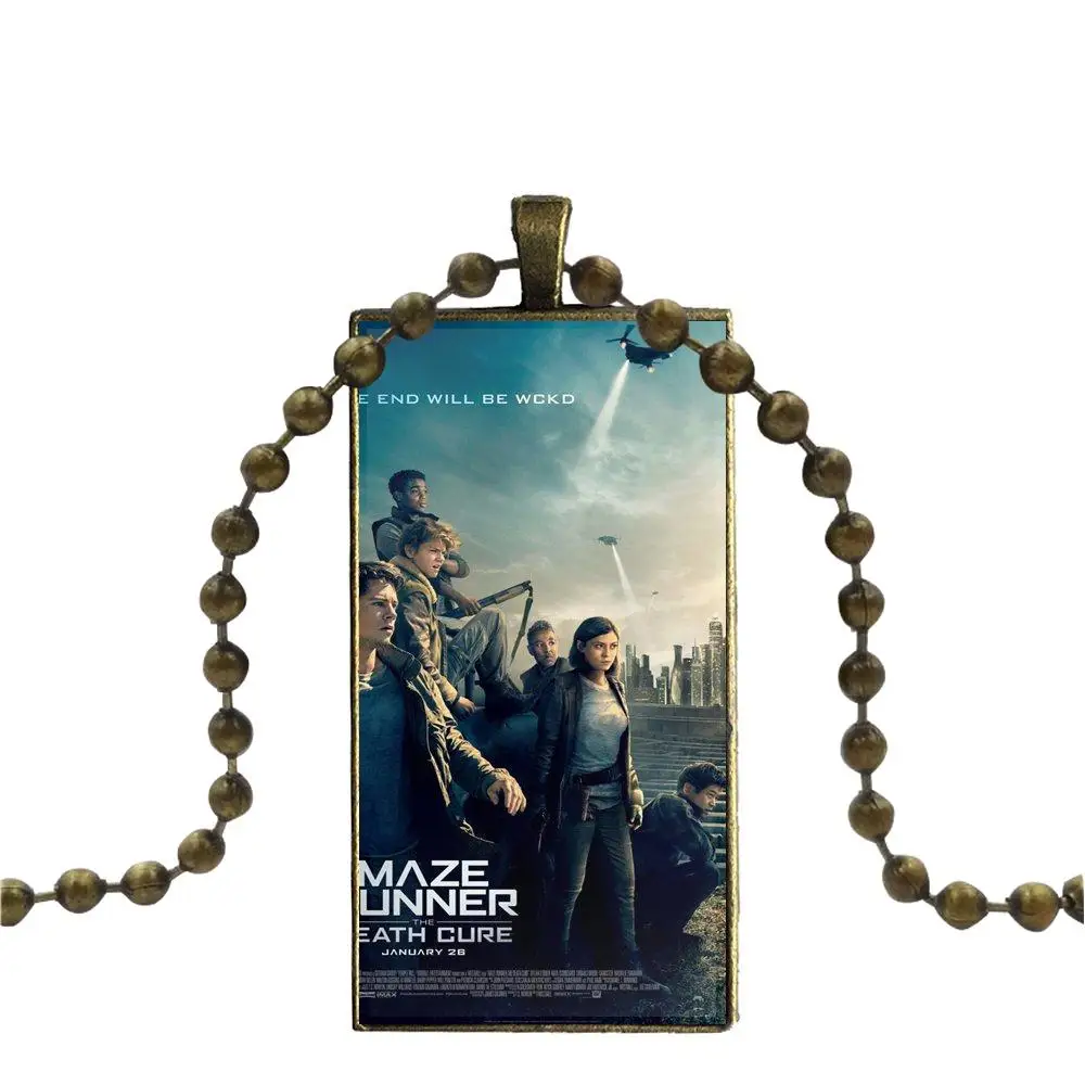 Стеклянная подвеска с изображением галактики ожерелье для женщин бронзовое