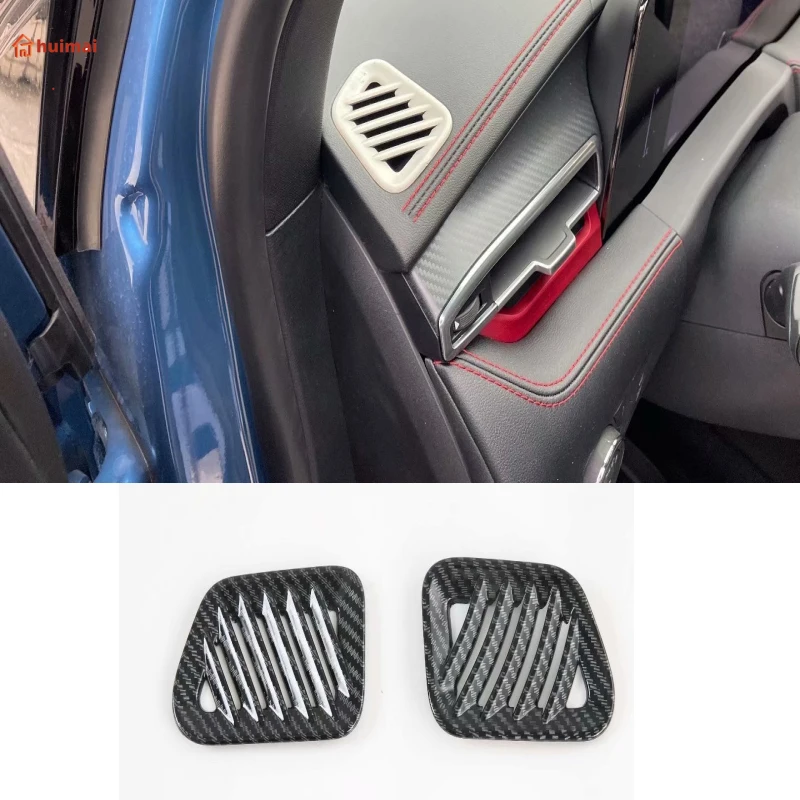 

For Ford EDGE PLUS 2021 Left Hand Drive 2PCS Car Front Air Conditioning Vent Outlet Cover Trim Carbon Fiber ABS Car Styling