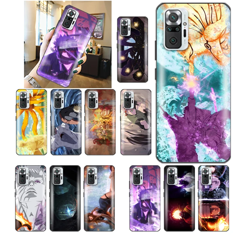 

N-Narutos Kakashi Sasuke Gaara Phone Case For Redmi Note 10 10X 10T Pro 4G 5G Lifeproof Anime Waterproof TPU Soft Coque