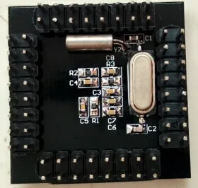 Placa de sistema m&aacute;s peque&ntilde;a STM32F103RBT6, placa adaptadora, con chip, oscilador de cristal, cabezal de pin, soldada-1