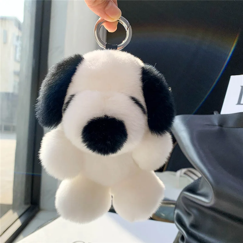 

2021 Fashion New Keychain Doll Doll White Dog Mink Hair Keychain Cute Car POM POM Keychain Bag Pendant Decoration Birthday Gift
