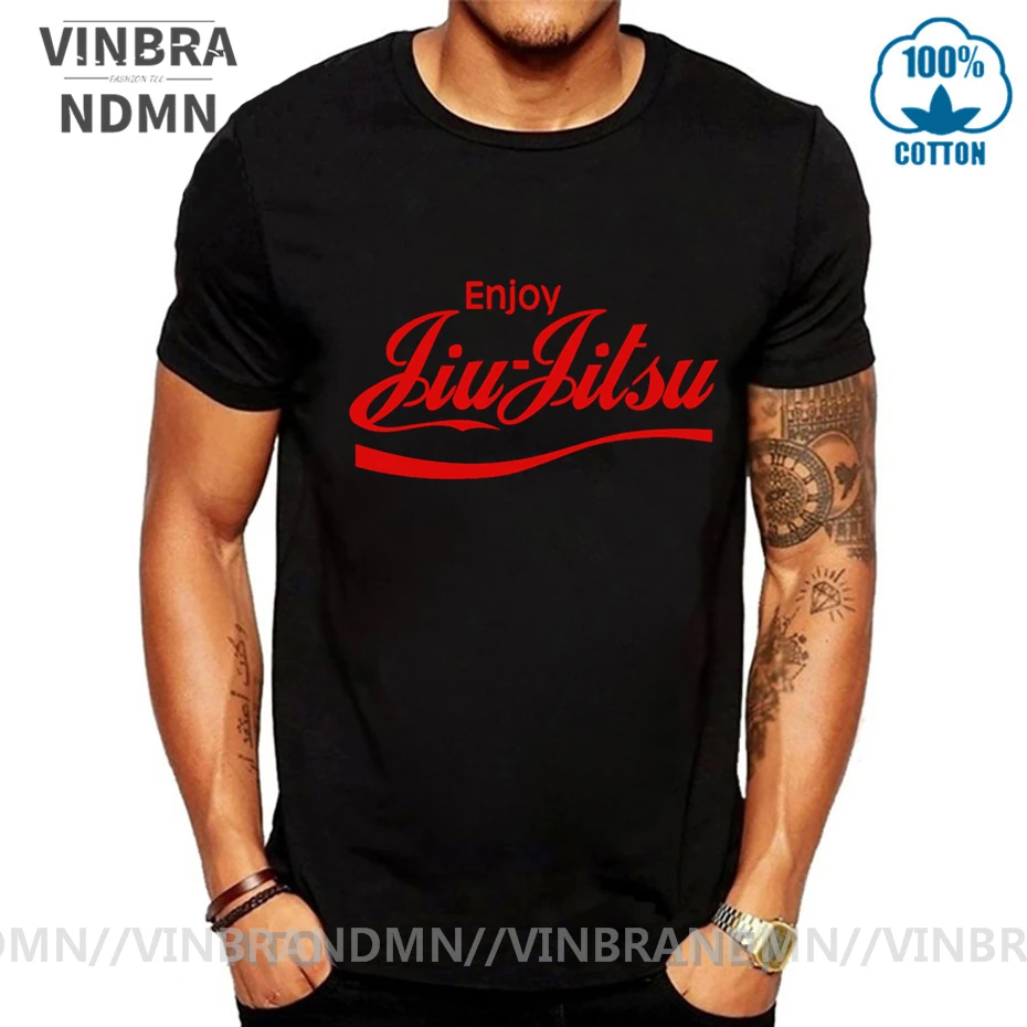 Футболки Enjoy Jiu Jitsu Мужская футболка BJJ забавная бразильская GI футболки MMA JUDO