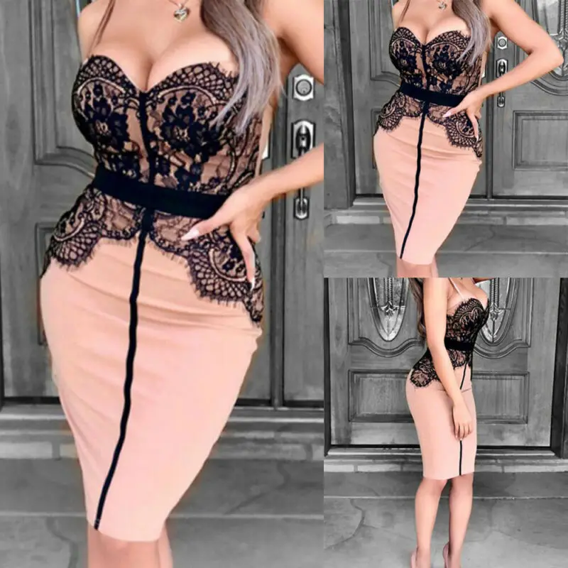 2020 женское летнее сексуальное кружевное короткое официальное платье вечерние