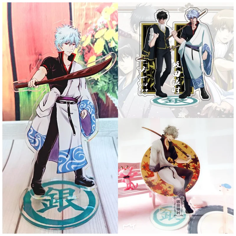 

15cm Gintama Classic Anime New Style Acrylic Stand Model Toy Sakata Gintoki Decoration Diy Cosplay Model Figure Collect Gift