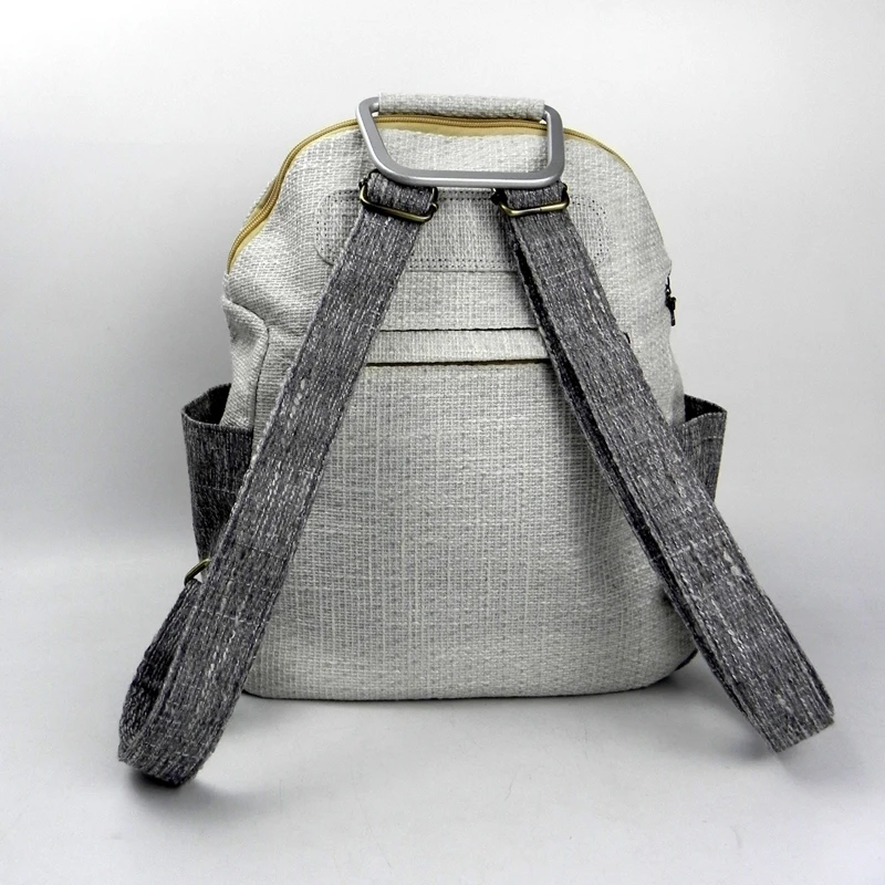 Женский льняной рюкзак ручной работы Модный этнический праздничный подарок с