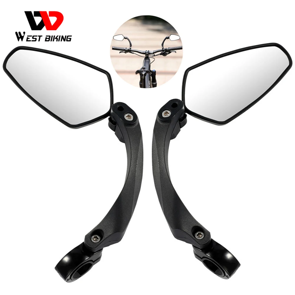 

WEST BIKING Bicycle Rearview Mirror Adjustable Hose Motorcycle Handlebar Mirrors Electric Scooter Safety Rear View Reflector