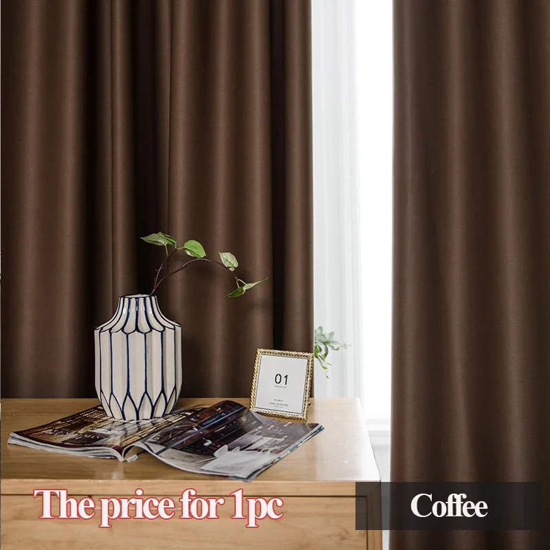 Coffee Современные затемненные занавески для гостиной, занавески, занавески для окон, жалюзи, занавески для гостиной, спальни, на заказ - Цвет: Coffee