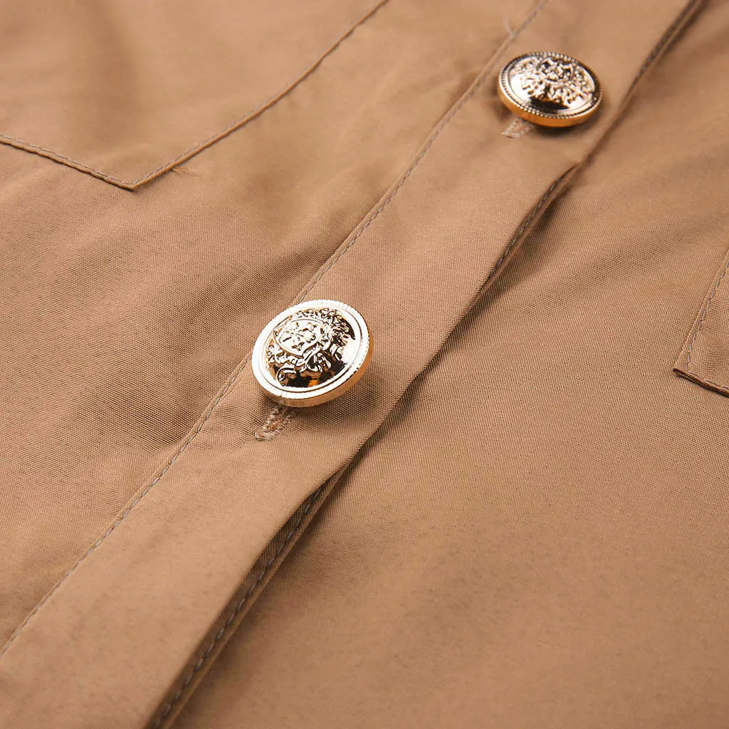 Женская блузка с длинным рукавом на пуговицах | одежда