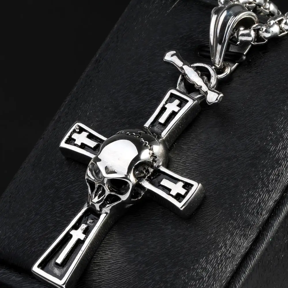 Ожерелье с подвеской в виде Иисуса Христос 316L нержавеющая сталь крест цепь