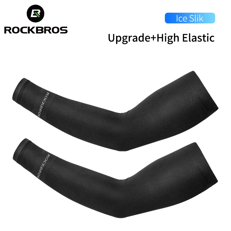 

ROCKBROS Ice Fabric Running Arm Warmers UV Protect Arm Sleeves Basketball Camping Riding Outdoors Sports Wear Protective Gear