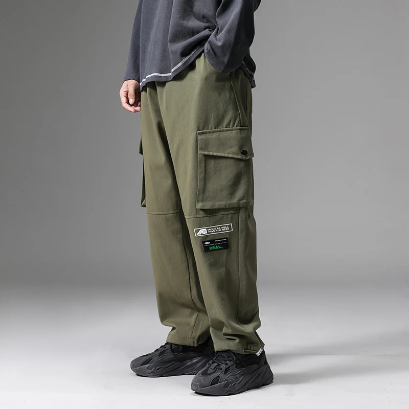 Мужские брюки-карго Huncher модные мешковатые брюки в стиле хип-хоп 2020 Японская