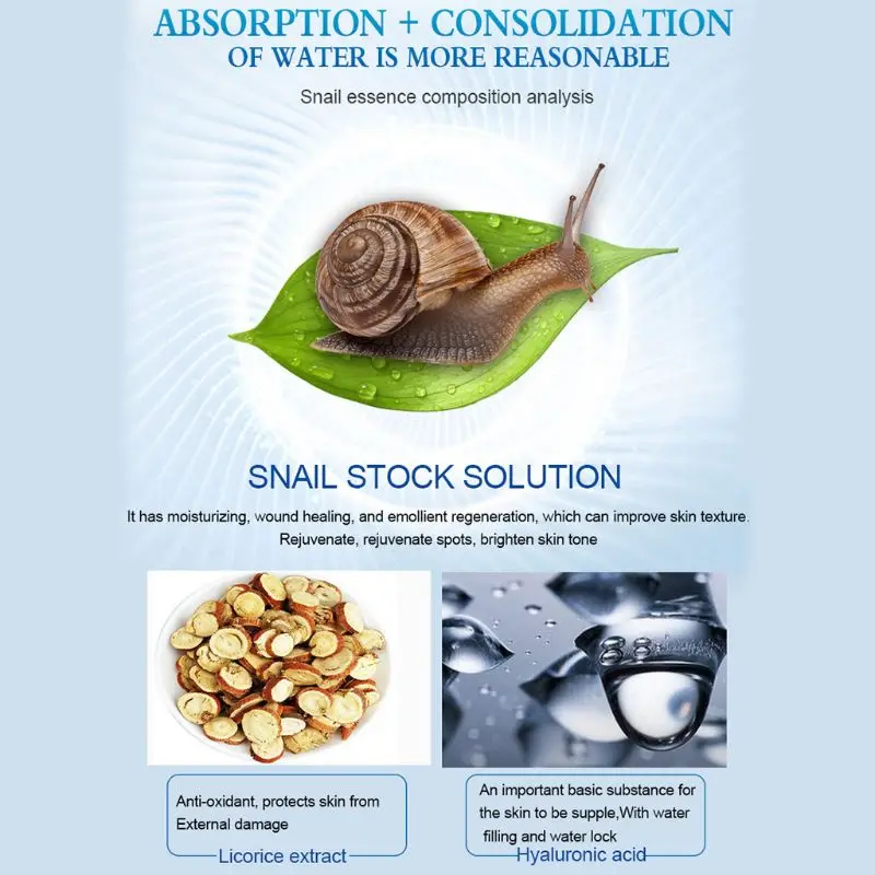 Snail Repair раствор Сыворотка увлажняющая эссенция для отбеливания для ухода за лицом 10 мл