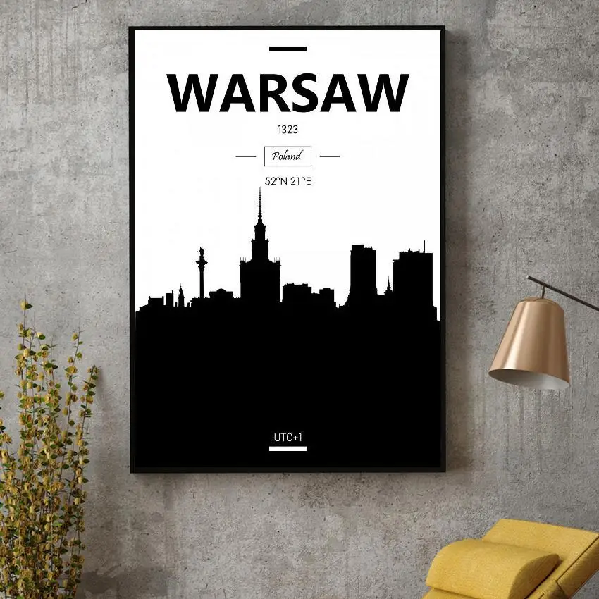 

Warsaw Art Canvas Poster Home Decoration Painting No Frame