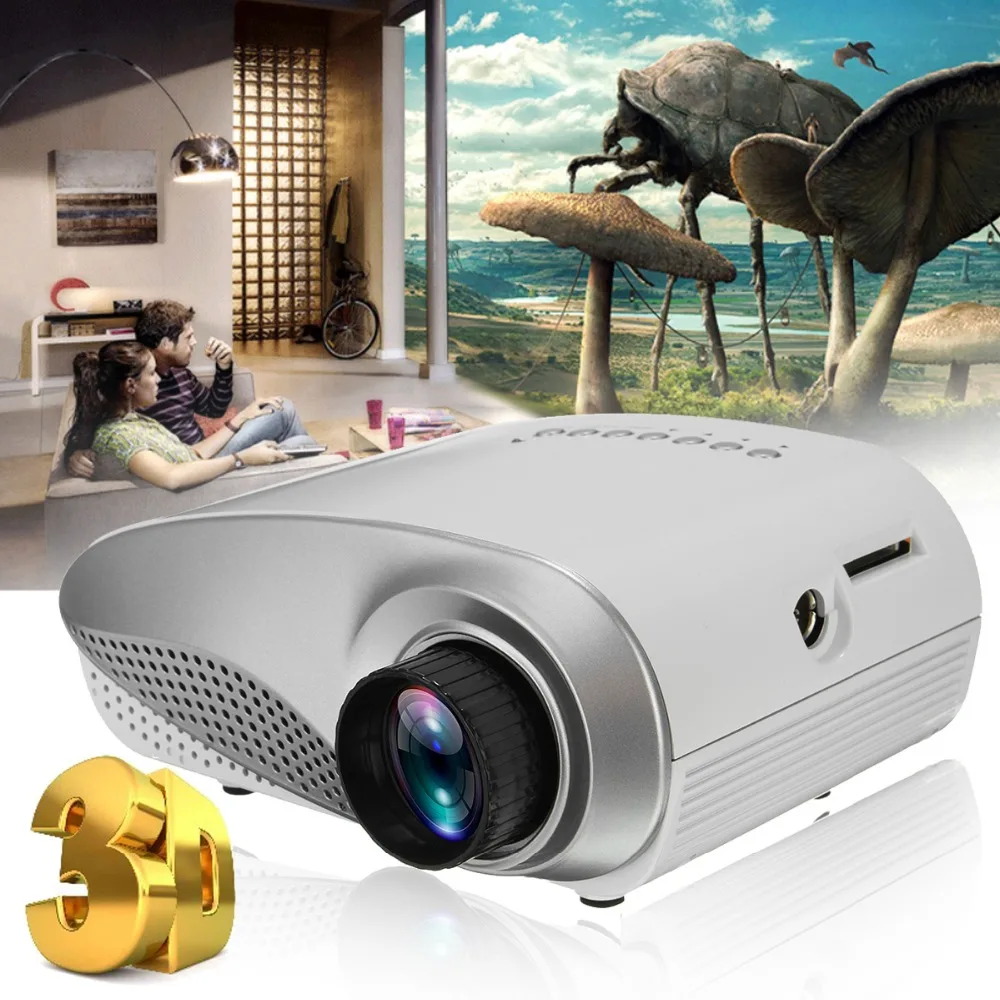 

New Mini Projector Full HD Portable 1080P 3D HD LED Projector Multimedia Home Theater USB VGA HDMI TV Home Theatre System