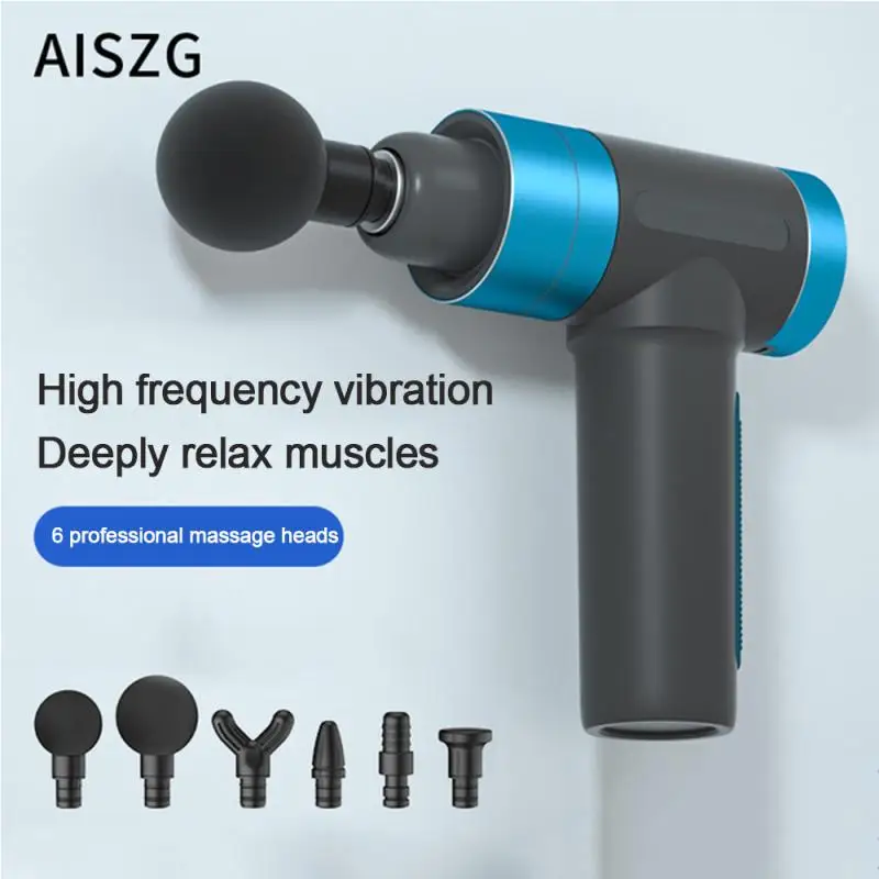 

5PCS/Set Portable Massage Gun Deep Tissue Relieve Fatigue Electric Fascia Gun Smart Hit Neck Massager Low Decibel Noise Design