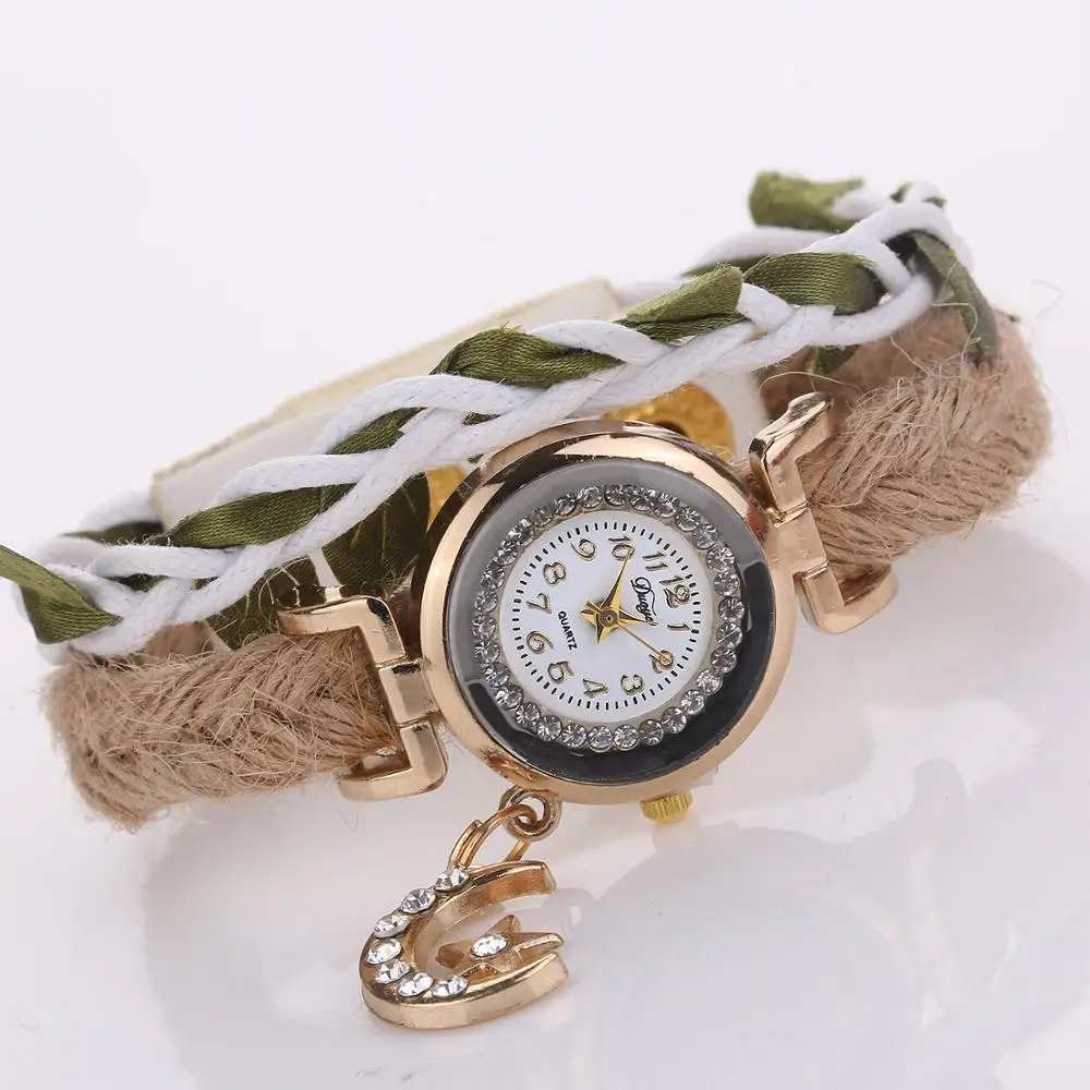 Новые оригинальные женские часы плетеный кулон ретро браслет кварцевые наручные