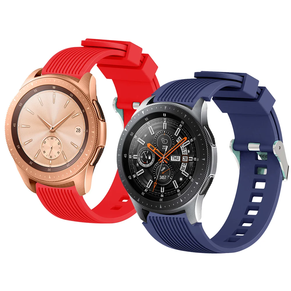 Ремешок силиконовый для Samsung Galaxy Watch 46 мм/Gear S3 /Huawei мм 42 мм/Huami Amazfit GTR 47 мм/42 22 20