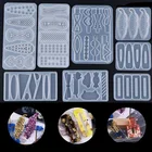 Силиконовая форма для волос, зажим для волос в форме сердца, Листьев, Геометрическая заколка сделай сам, форма для УФ-отверждаемая эпоксидная смола, акриловые для изготовления украшений вручную