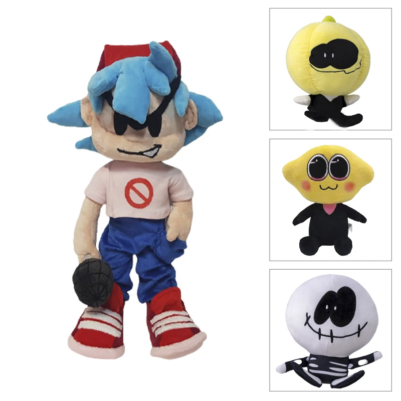 Пятничная ночь Funkin бойфренд плюшевая игрушка пугающий месяц скольжения и насоса