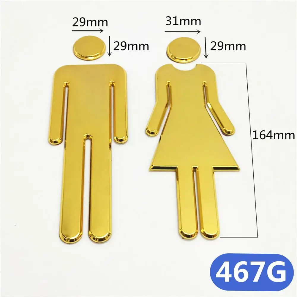 ABS смола мужская и женская искусственная кожа табличка для туалета ванной