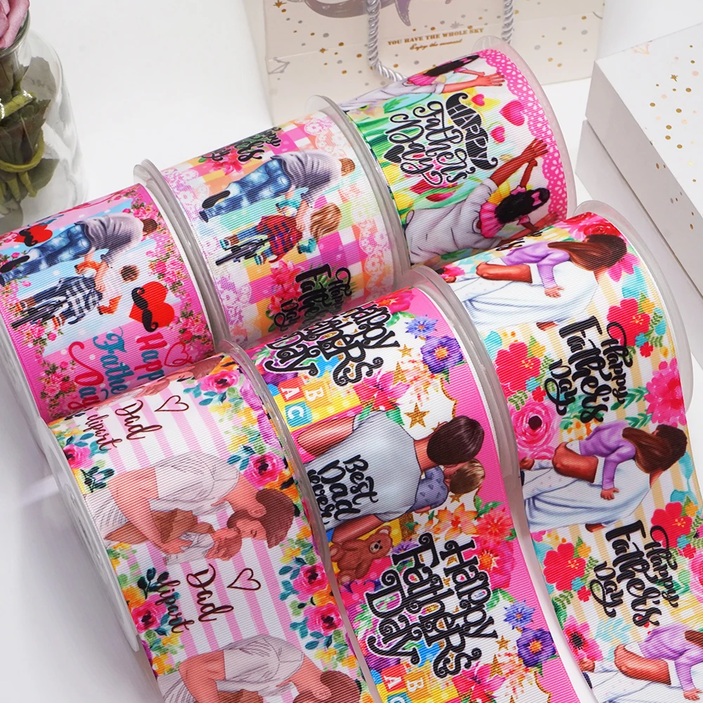 Бесплатная доставка 3 дюйма 75 мм Мультяшные печатные корсажные ленты для бантов