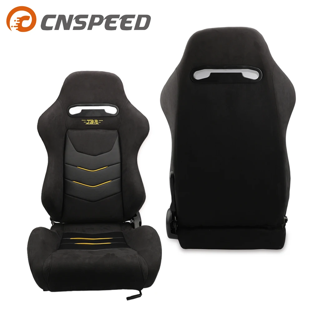 

OEM SPE Adjustable Bucket Seat And Bride Cloth Sport Racing Car Seat +Mounting Slider YC101454-BK