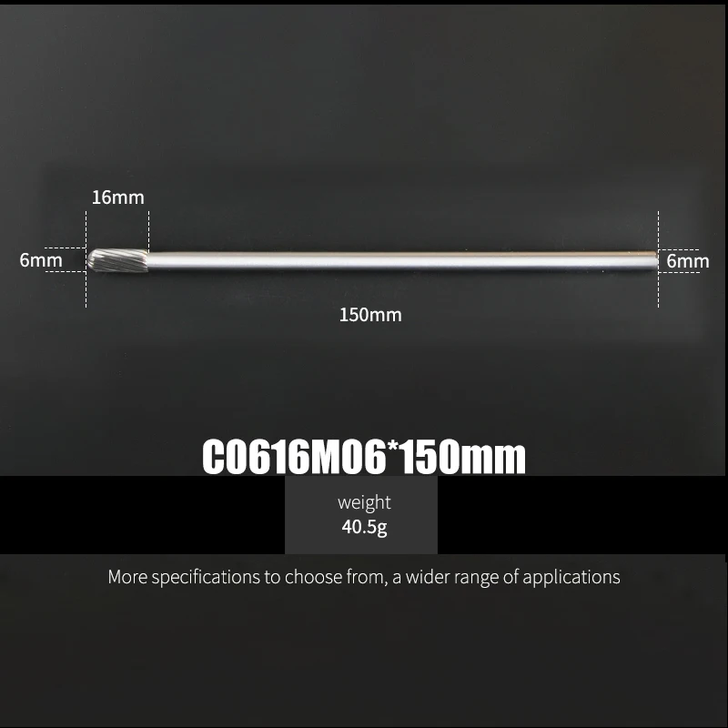 

Длина 150 мм, 1 шт., роторные напильники из карбида вольфрама, цилиндрические круглые, острые, тип 6 мм, 8 мм, 10 мм, деревообрабатывающий металлический фрезерный станок