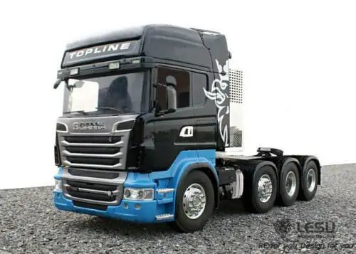 LESU1/14 RC 8*8 Sca грузовик металлический шасси Hercules кабина R730 передняя сторона