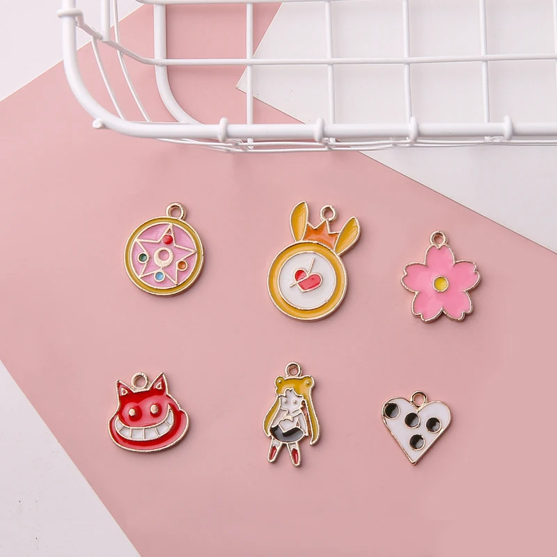 

Ювелирные изделия ручной работы «сделай сам», подвеска-капля из сплава, подвеска в виде цветка вишни для красивой девушки, материал для сере...