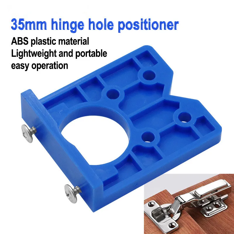 

35mm Hinge Drilling Jig Door Cabinets Hinge Hole Drilling Concealed Locator Woodworking Hole Opener Drill Tool for Carpentry