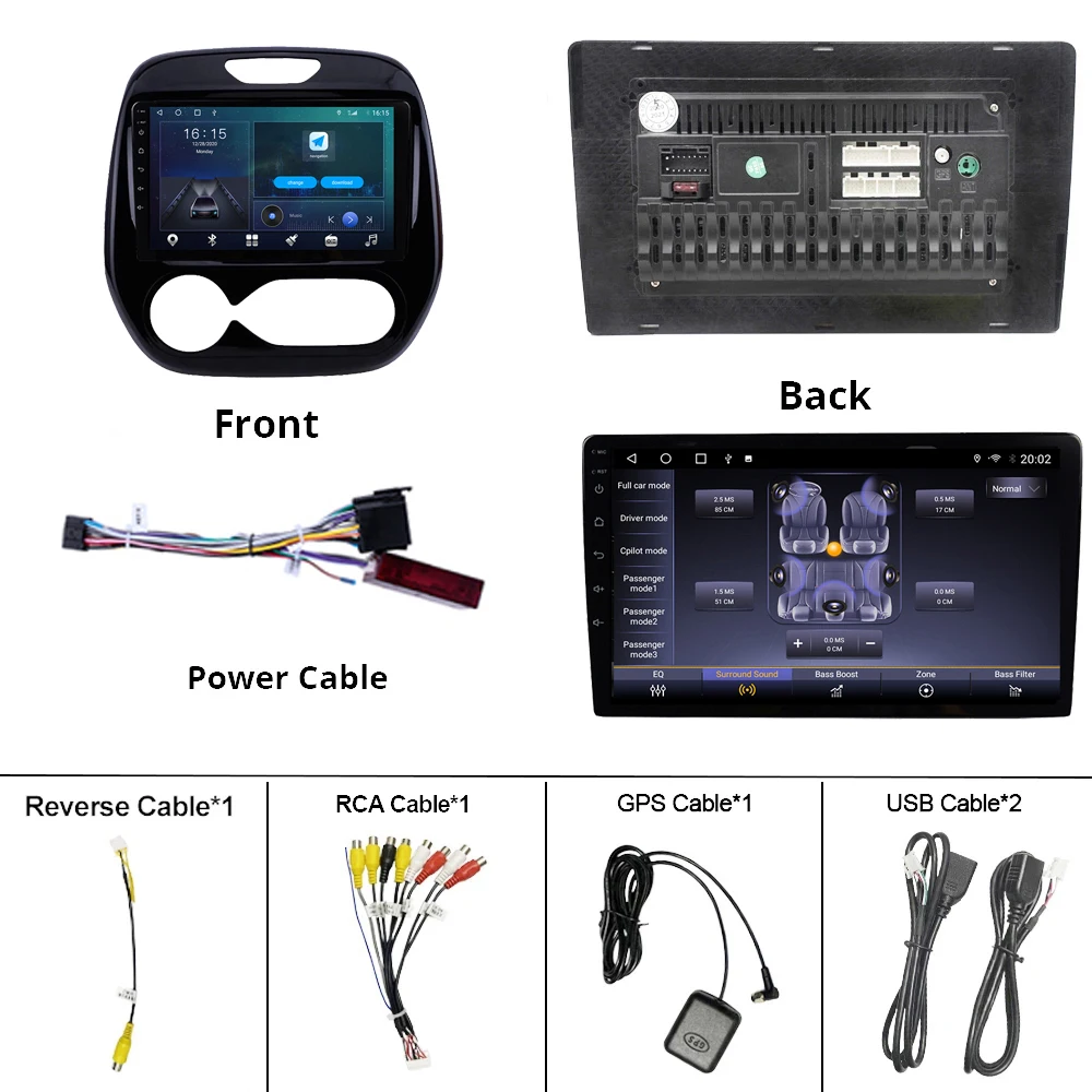 

2DIN Android 10 Car Radio For Renault Captur CLIO 2011-2018 Auto Radio GPS Navigation Stereo Receiver Car Multimedia Player IGO