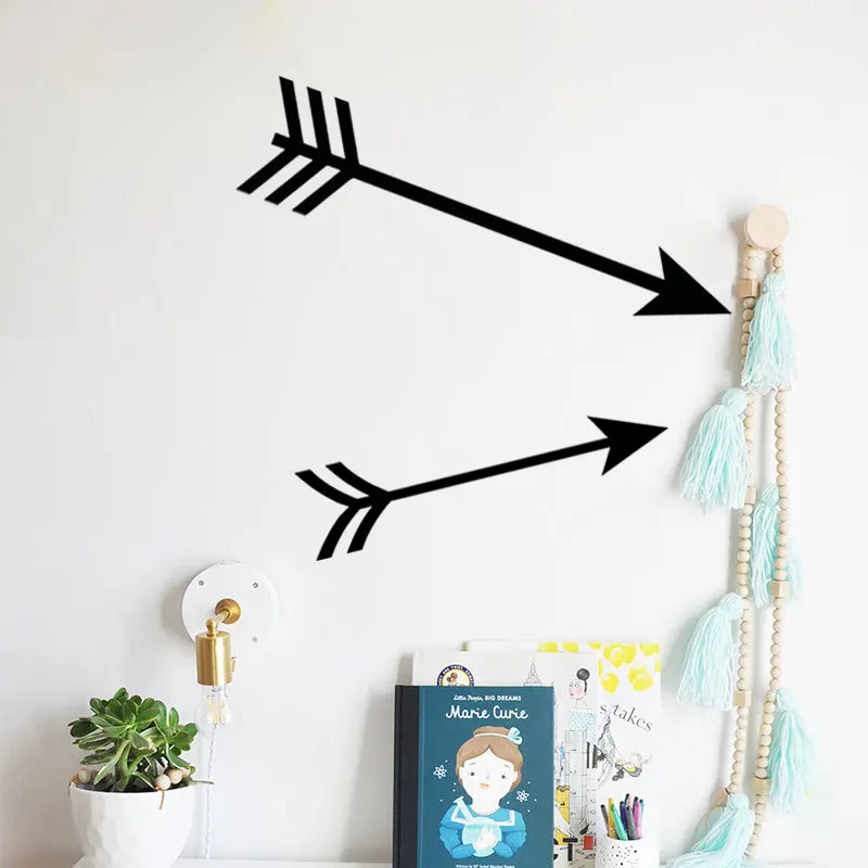 Стрелка стикер на стену для детской комнаты DIY домашний Декор Съемный Детская
