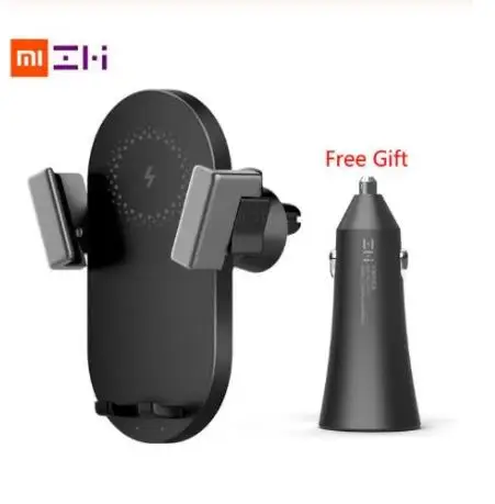 Xiaomi ZMI Kit 20 Вт Max Qi Беспроводное Автомобильное зарядное устройство с автомобильным зарядным устройством WCJ10 Быстрая зарядка автомобильный держатель телефона 360 градусов для iPhone Xiaom - Цвет: Черный