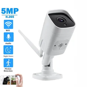 5MP IP Camera Wifi Wireless Bullet Smart Home Network Security Surveillance Camera Two Way Audio Microphone 1080P IR CCTV Camera
