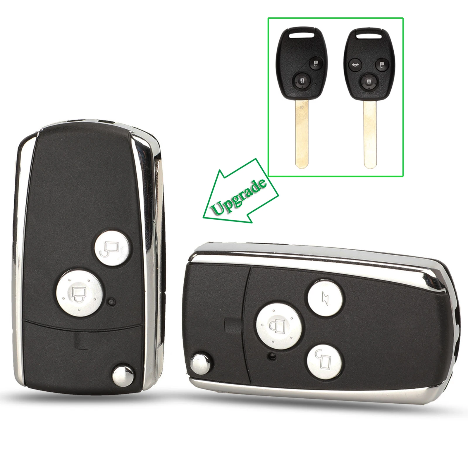 Jingyuqin модифицированные 2/3 кнопок для Honda Accord Civic CRV Pilot Fit Crv Odyssey флип-брелок